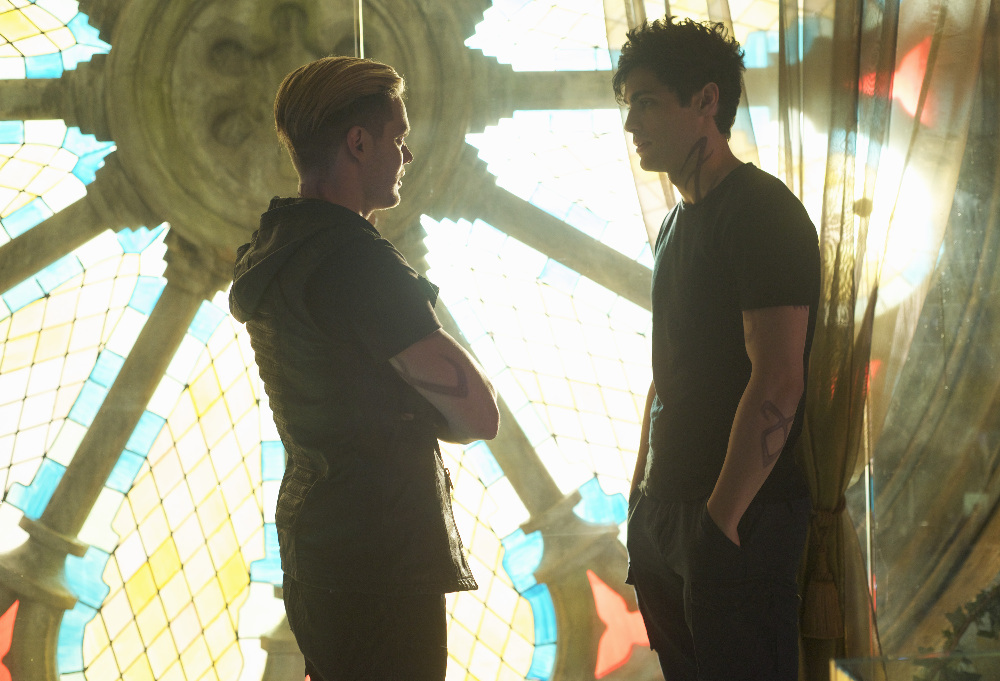 SHADOWHUNTERS - "Moo Shu To Go" - Alec finds himself torn between duty and loyalty to Jace in “Moo Shu to Go,” an all-new episode of “Shadowhunters,” airing Tuesday, February 9th at 9:00 – 10:00 p.m., EST/PST on Freeform, the new name for ABC Family. (Freeform/Sven Frenzel) DOMINIC SHERWOOD, MATTHEW DADDARIO
