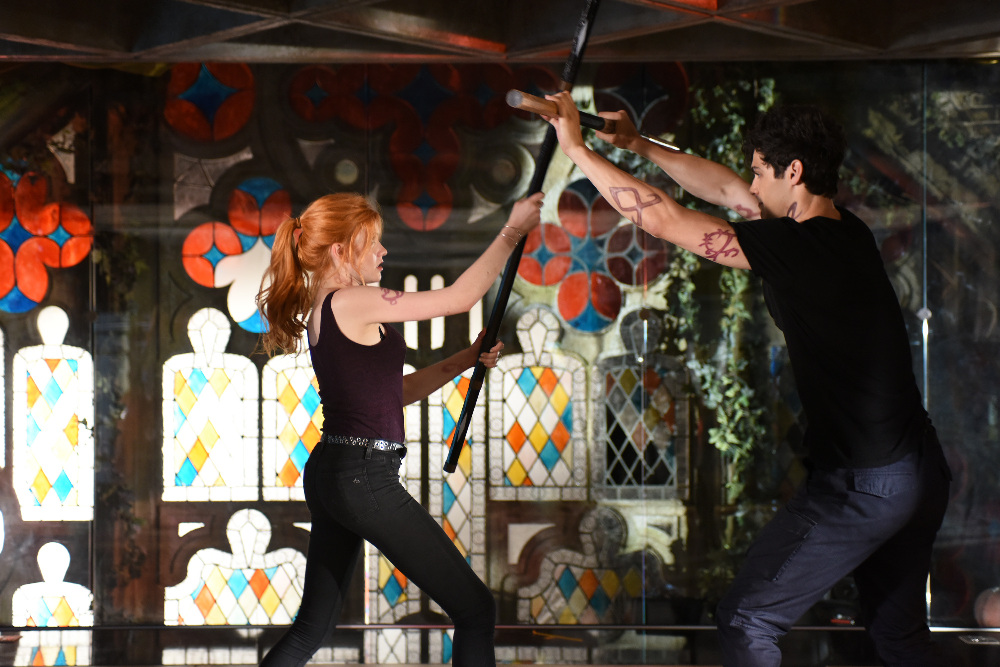 SHADOWHUNTERS - "Moo Shu To Go" - Alec finds himself torn between duty and loyalty to Jace in “Moo Shu to Go,” an all-new episode of “Shadowhunters,” airing Tuesday, February 9th at 9:00 – 10:00 p.m., EST/PST on Freeform, the new name for ABC Family. (Freeform/John Medland) KATHERINE MCNAMARA, MATTHEW DADDARIO