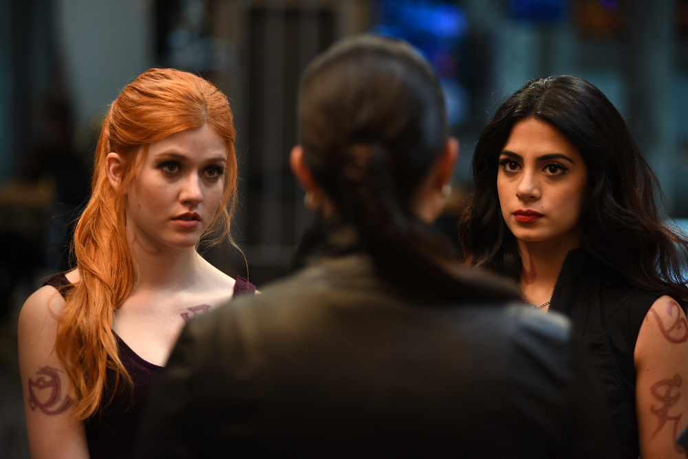 SHADOWHUNTERS - "Moo Shu To Go" - Alec finds himself torn between duty and loyalty to Jace in “Moo Shu to Go,” an all-new episode of “Shadowhunters,” airing Tuesday, February 9th at 9:00 – 10:00 p.m., EST/PST on Freeform, the new name for ABC Family. (Freeform/John Medland) KATHERINE MCNAMARA, EMERAUDE TOUBIA