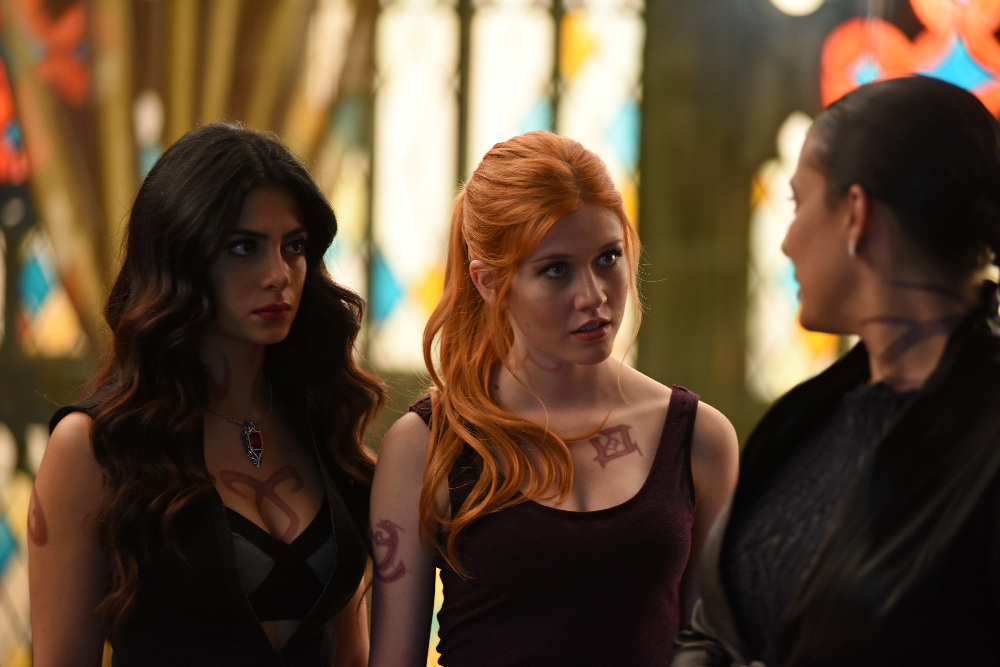SHADOWHUNTERS - "Moo Shu To Go" - Alec finds himself torn between duty and loyalty to Jace in “Moo Shu to Go,” an all-new episode of “Shadowhunters,” airing Tuesday, February 9th at 9:00 – 10:00 p.m., EST/PST on Freeform, the new name for ABC Family. (Freeform/John Medland) EMERAUDE TOUBIA, KATHERINE MCNAMARA, NICOLA CORREIA-DAMUDE