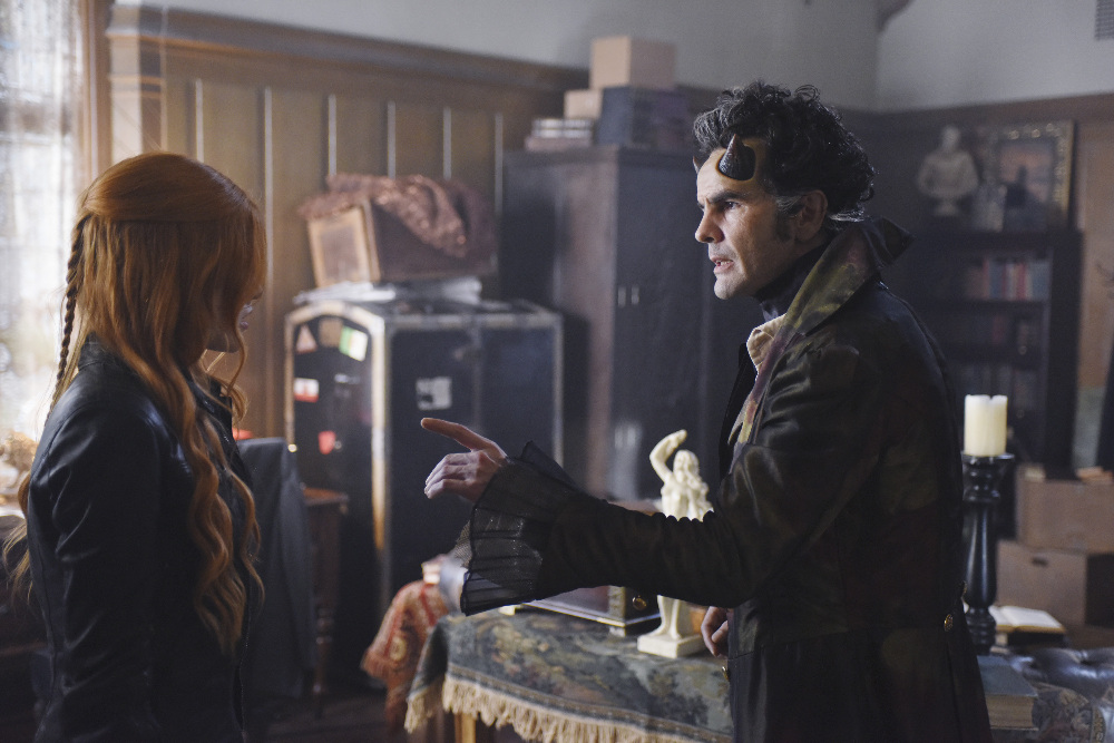 SHADOW HUNTERS - "Malec" - On the eve of Alec and Lydia’s wedding relationships are being examined in “Malec,” an all-new episode of “Shadowhunters,” airing TUESDAY, MARCH 29 (9:00 – 10:00 p.m., EST) on Freeform, the new name for ABC Family. (Freeform/John Medland) KATHERINE MCNAMARA, ADAM KENNETH WILSON