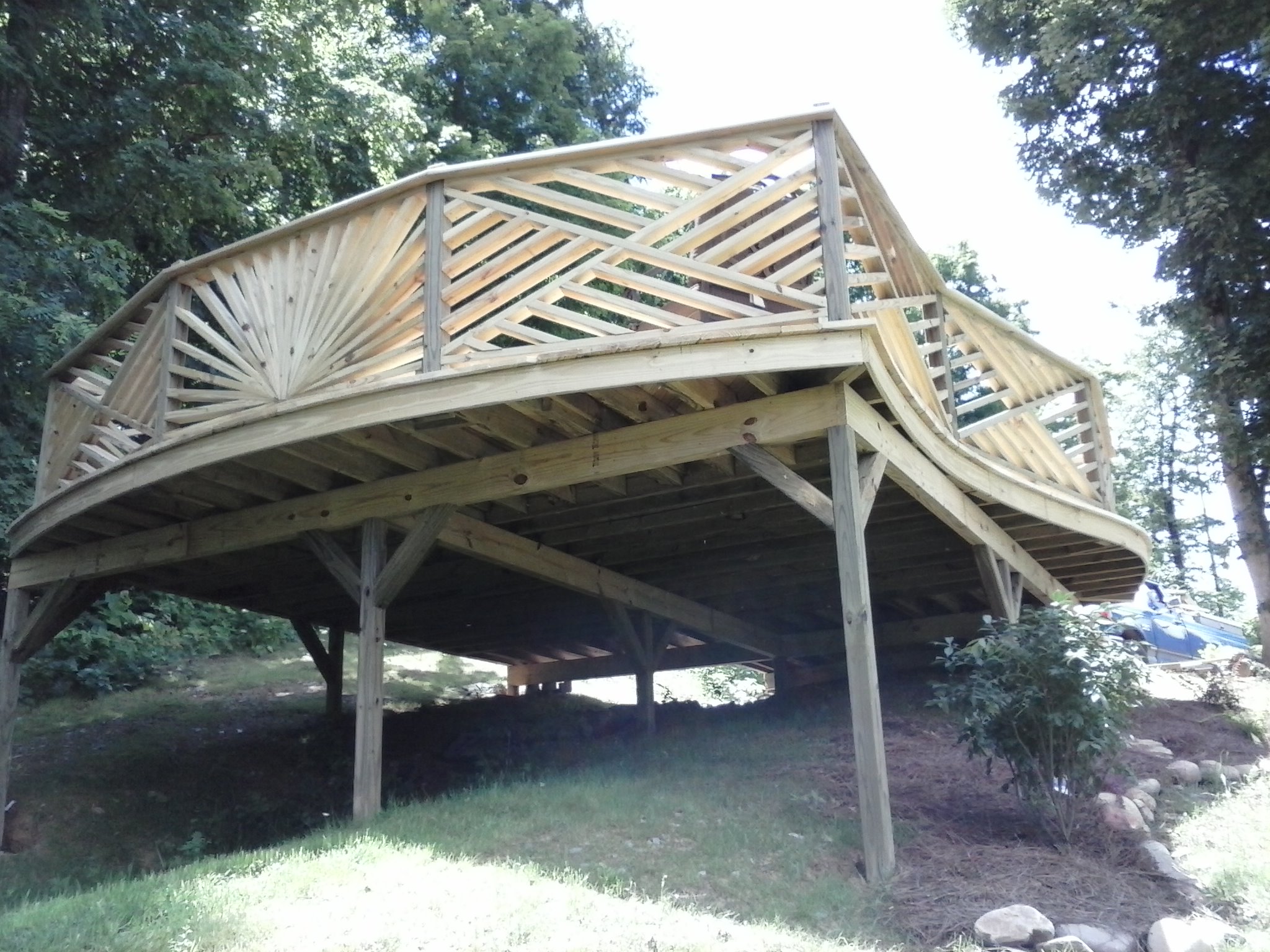 Fancy custom deck by The Deck Builder