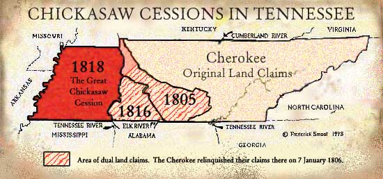 The Chickasaw And Their Cessions Chickmap 