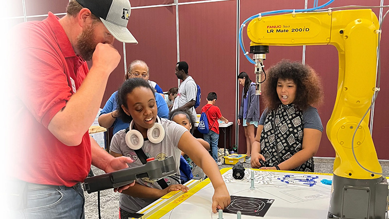 WeCode KC students learning robotics and coding