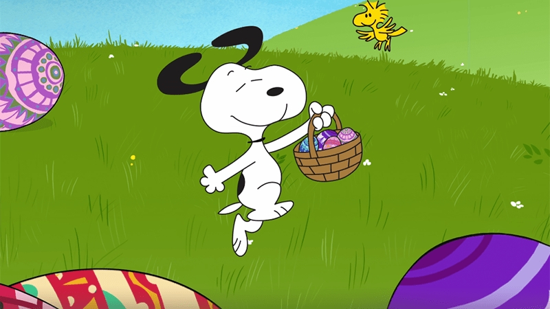 Snoopy handing out eggs in the Easter Beagle special.