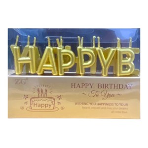 HBD Metallic Candle - Gold