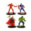 Avengers Cake Topper Set - 4 Pcs (Iron Man / Captain America / Hulk / Thor)
