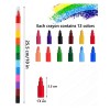 12 Colours Stackable Rainbow Crayons