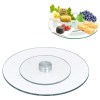 Tempered Glass Round Lazy Susan Serving Tray 32cm