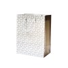 3D Design Gift Bag wth Rope Handle (L) - 12.6"H x 10.2"L x 3.9"W - White Colour
