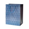 3D Design Gift Bag wth Rope Handle (L) - 12.6"H x 10.2"L x 3.9"W - Navy Blue Colour