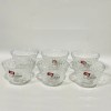Deli Glassware 6 Pcs Embossed Fruit Salad Glass Bowl Set