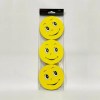 6 Pcs Wooden Round Emoji Face Coasters 9cm (Random Emoji Faces)