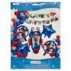 Superman Birthday Theme Foil Balloon & Banner Decor Set