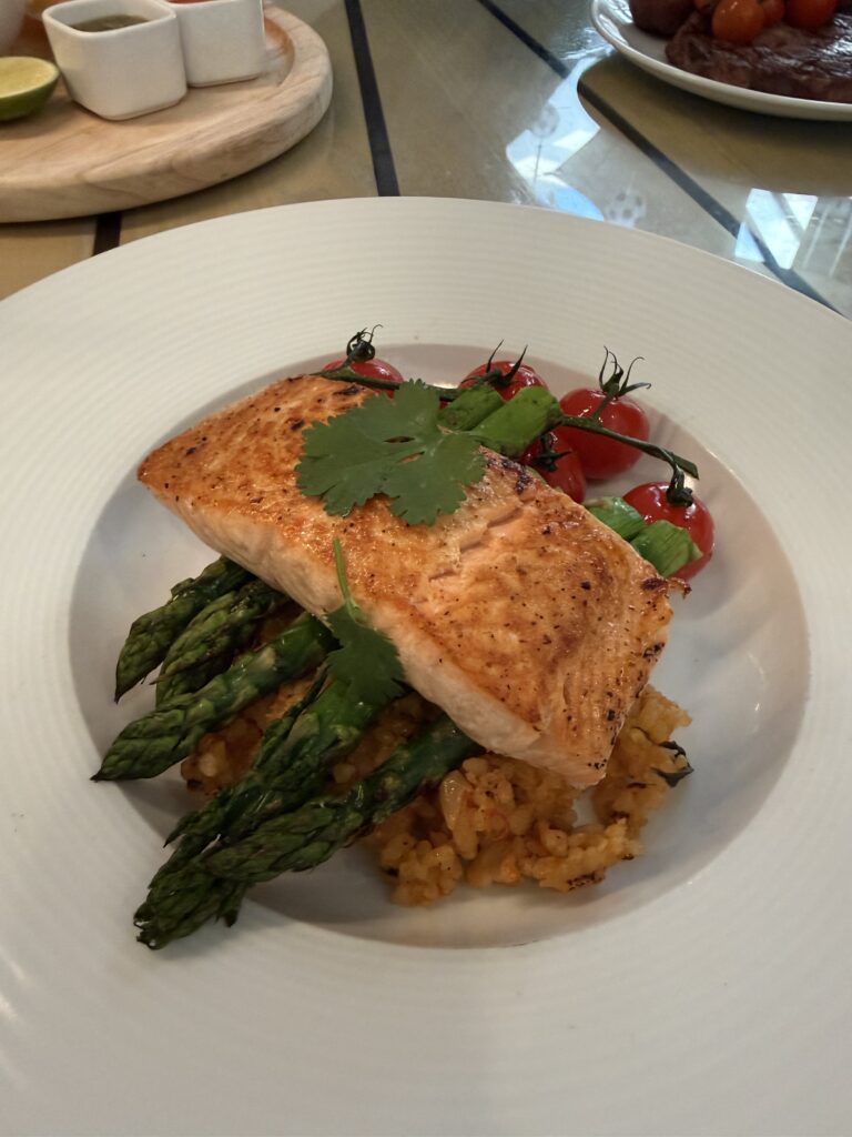 blackened salmon at Harbor Bar and Bistro