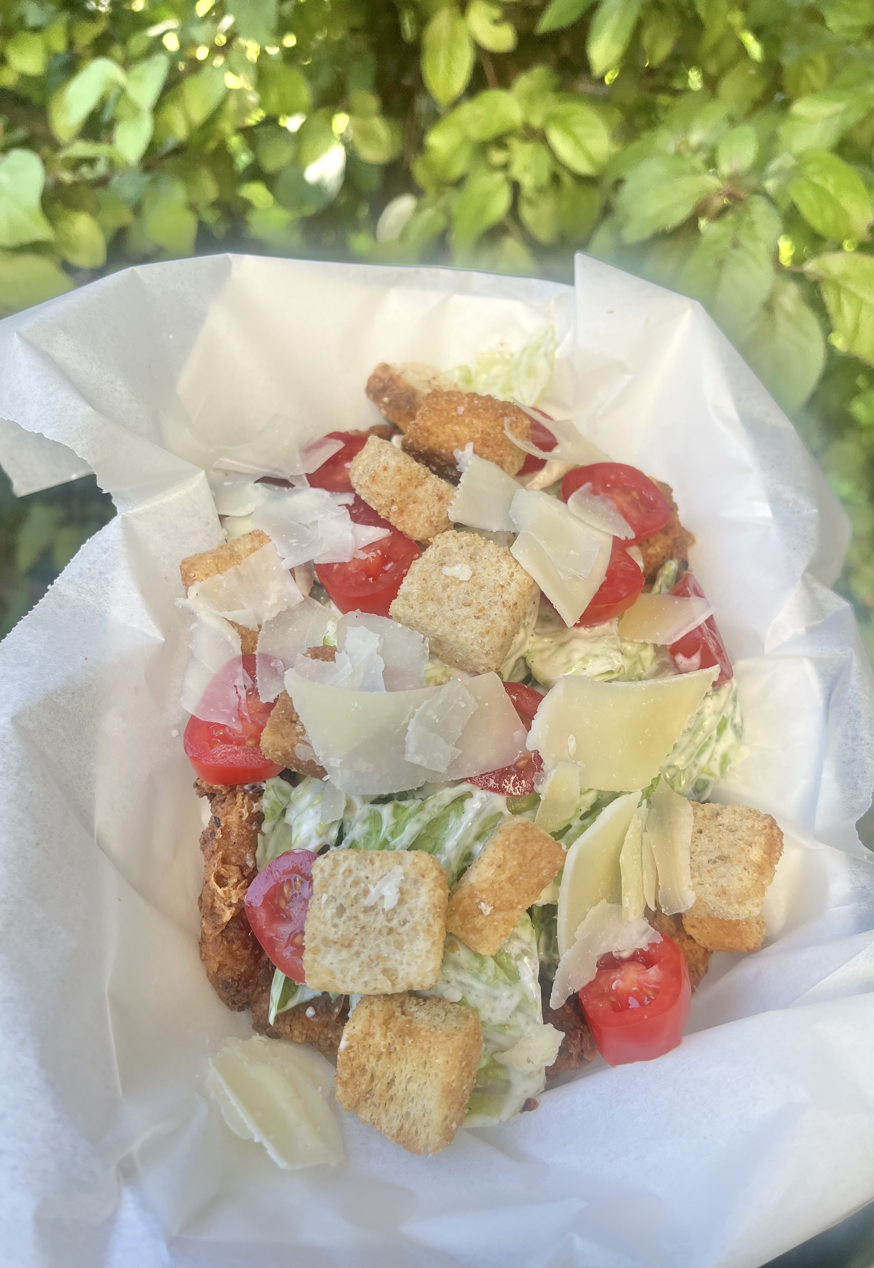 TN'T Open-Face Crispy Chicken Caesar Salad