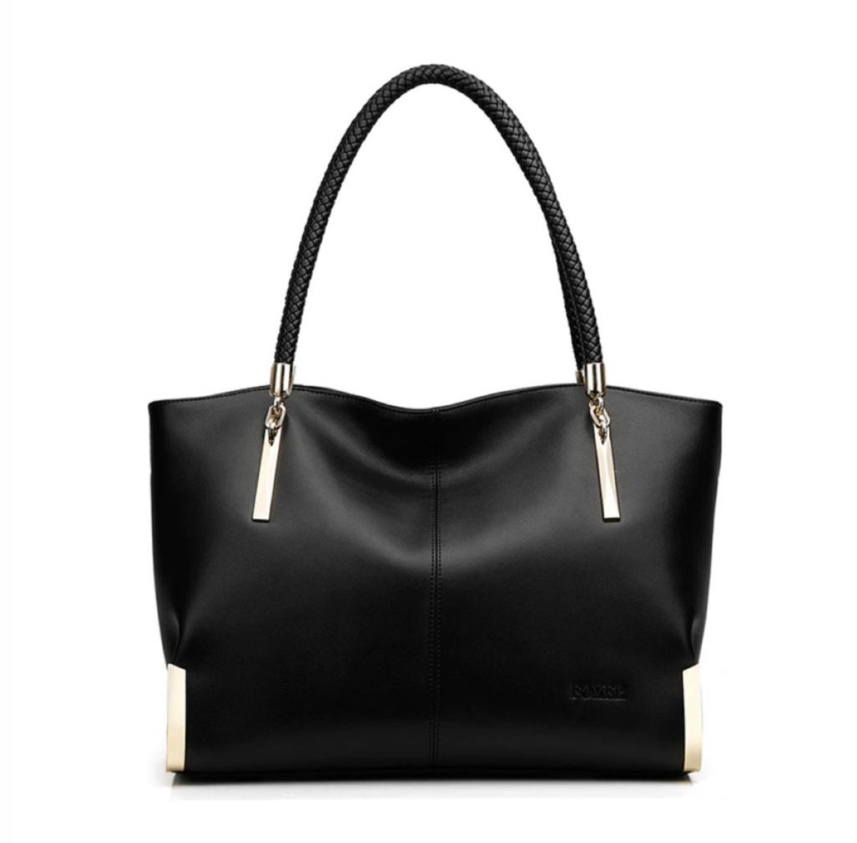 Δερμάτινη Γυναικεία Τσάντα Shopper Ωμου Foxer 938032F μαύρο