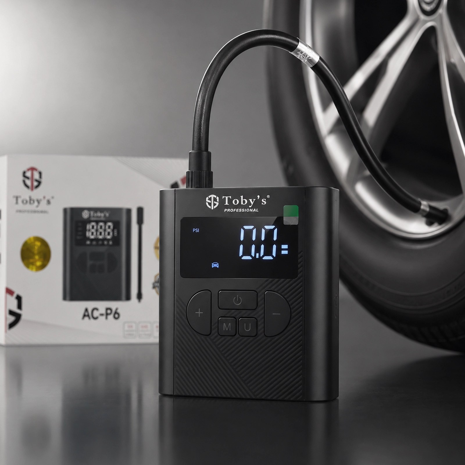 Tobys AC-P6 Tire Inflator Portable Air Compressor 20000mAh Battery & 12V DC Cordless Air Pump for Car Tires 150PSI