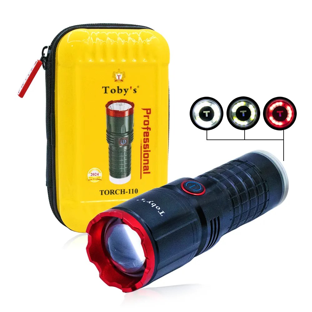 Toby's New Super Bright Flashlight,Retractable Zoomable