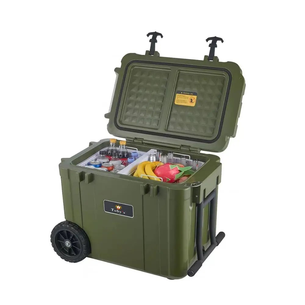 Toby's TR-55 Electric Cooler Portable Refrigerator Freezer Compact Fridge freezer Electric Cooler for Car RV Vehicle Boat Home Use Travel Camping Truck Party Picnic Outdoor (55 Liter)