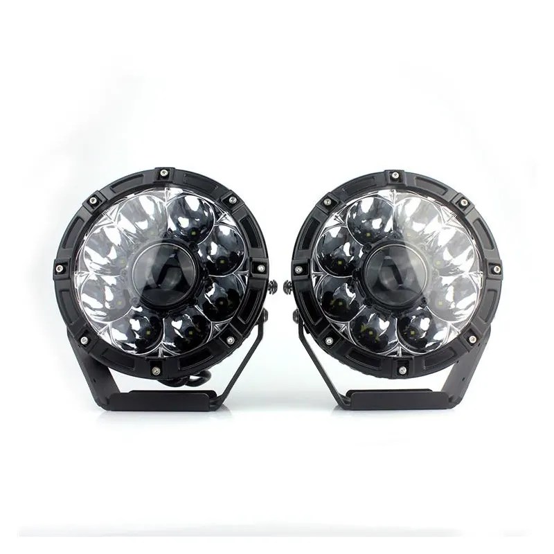 2 Pieces 7 Inches Laser Light High Output Work Laser Projector Light For Off-road, IP68 Waterproof Rating with Die-Cast Aluminum Housing Material