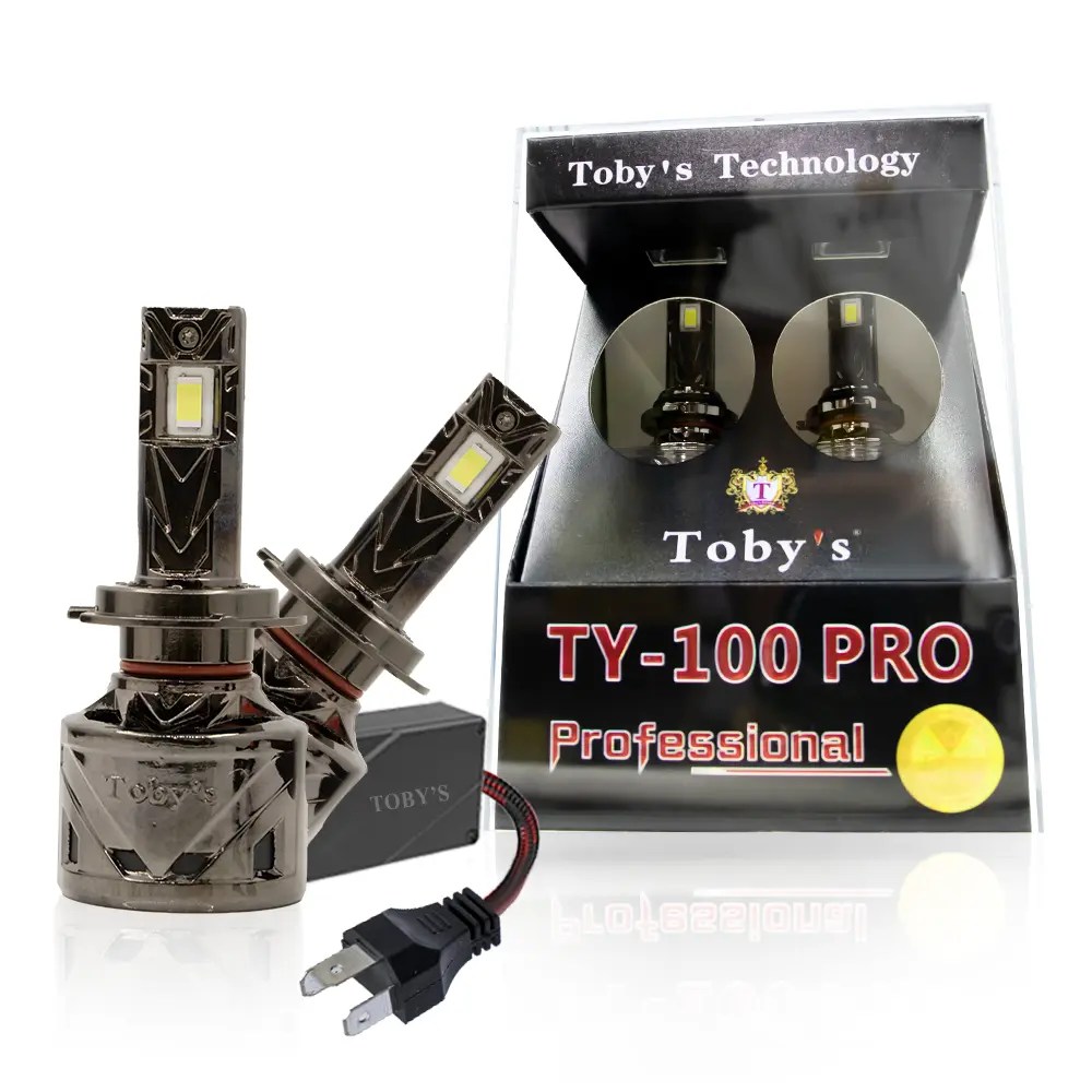 Tobys TY100 PRO 2 Pieces Car LED Headlight Bulbs Original 100W Power 10000 Lumens With Color Temperature 6500K