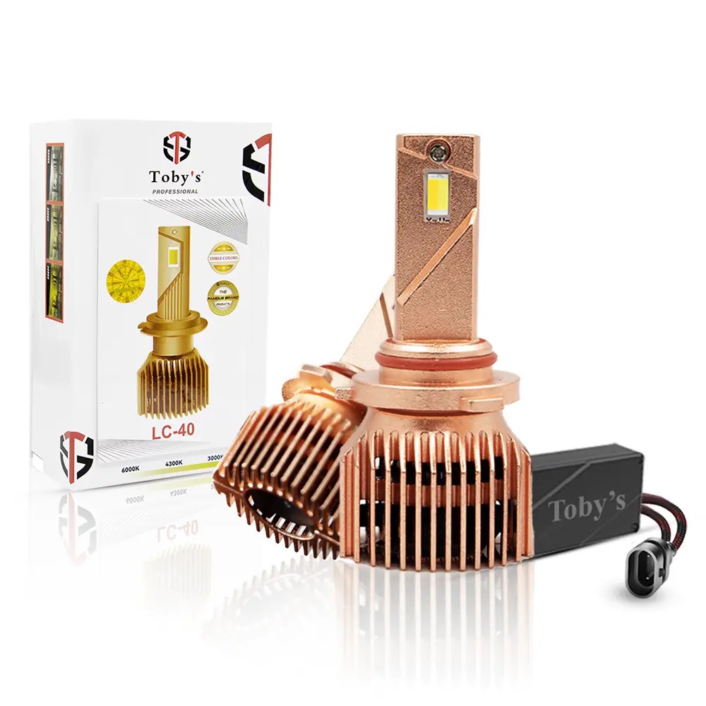 Toby's LC-40 881 LED Headlight 80W/Pair Bulbs 3 Colors In 1 LED Options (6000K, 4500K, 3000K) For High Beam, Low Beam, Fog Lamps