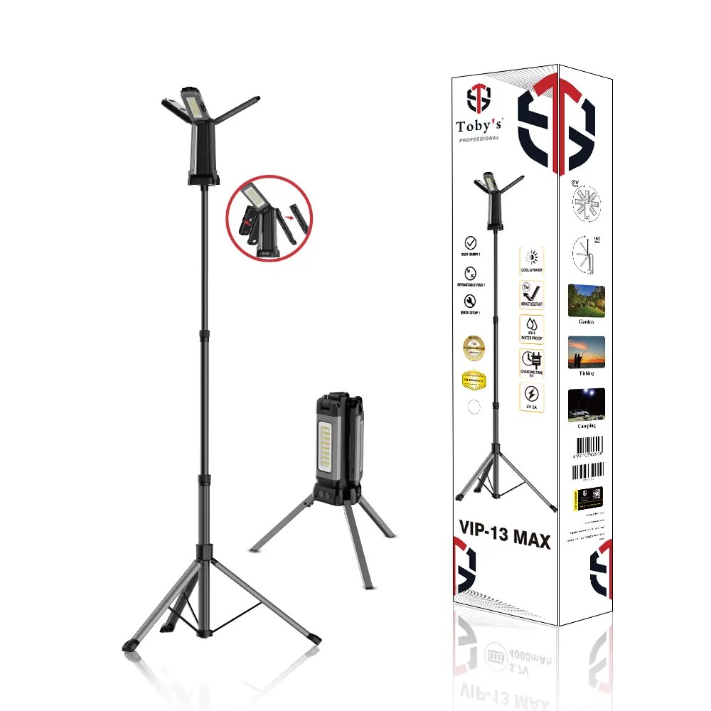 Toby's VIP 13 MAX Camping Light Best For Outdoor Party Picnic Barbeque On Desert Built in Rechargeable Battery Facility And Detachable Lamp Use As A Torch