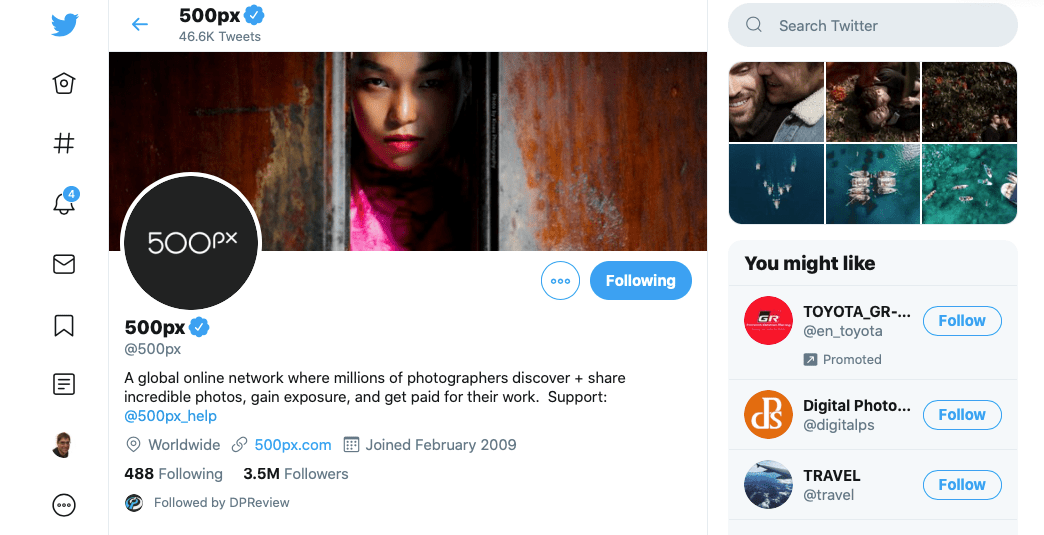 Nguyễn Vân Is the Face of 500PX for March!: 500px Twitter.
