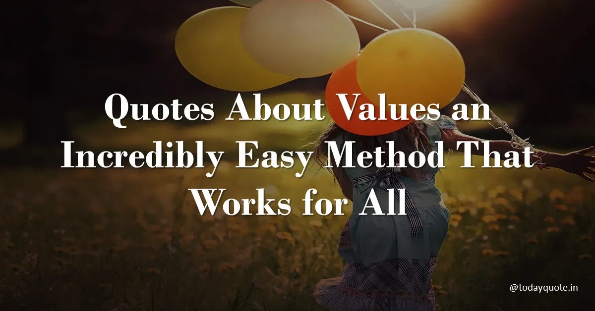 quotes about values