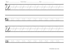 free printable cursive letter tracing worksheets