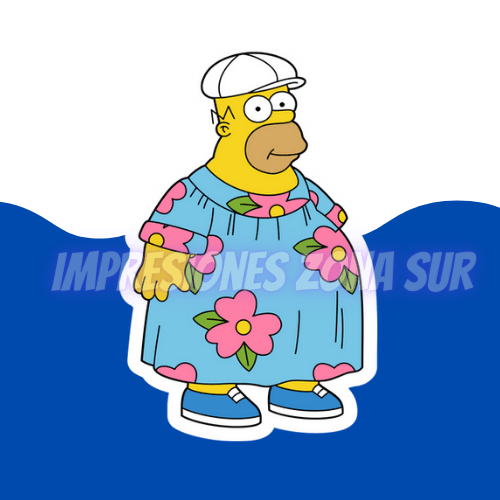 Homero Simpson En Pijama Los Simpsons Homero Vestido De Flores