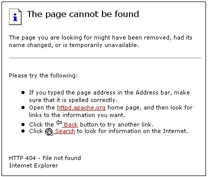 Basic html 404 error