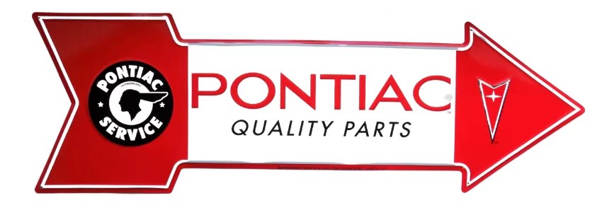 Plaque métal vintage pontiac service parts