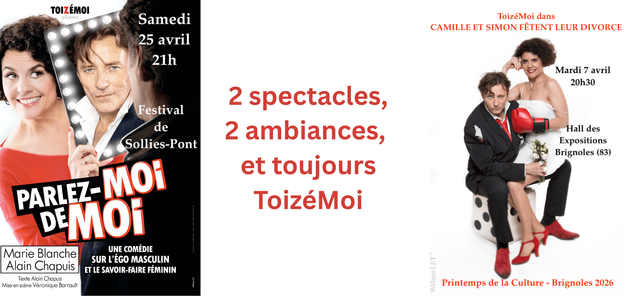 2 spectacles dans le Var les 7 et 25 avril 2026