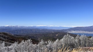 守屋山から北アルプスと諏訪湖 子連れ登山