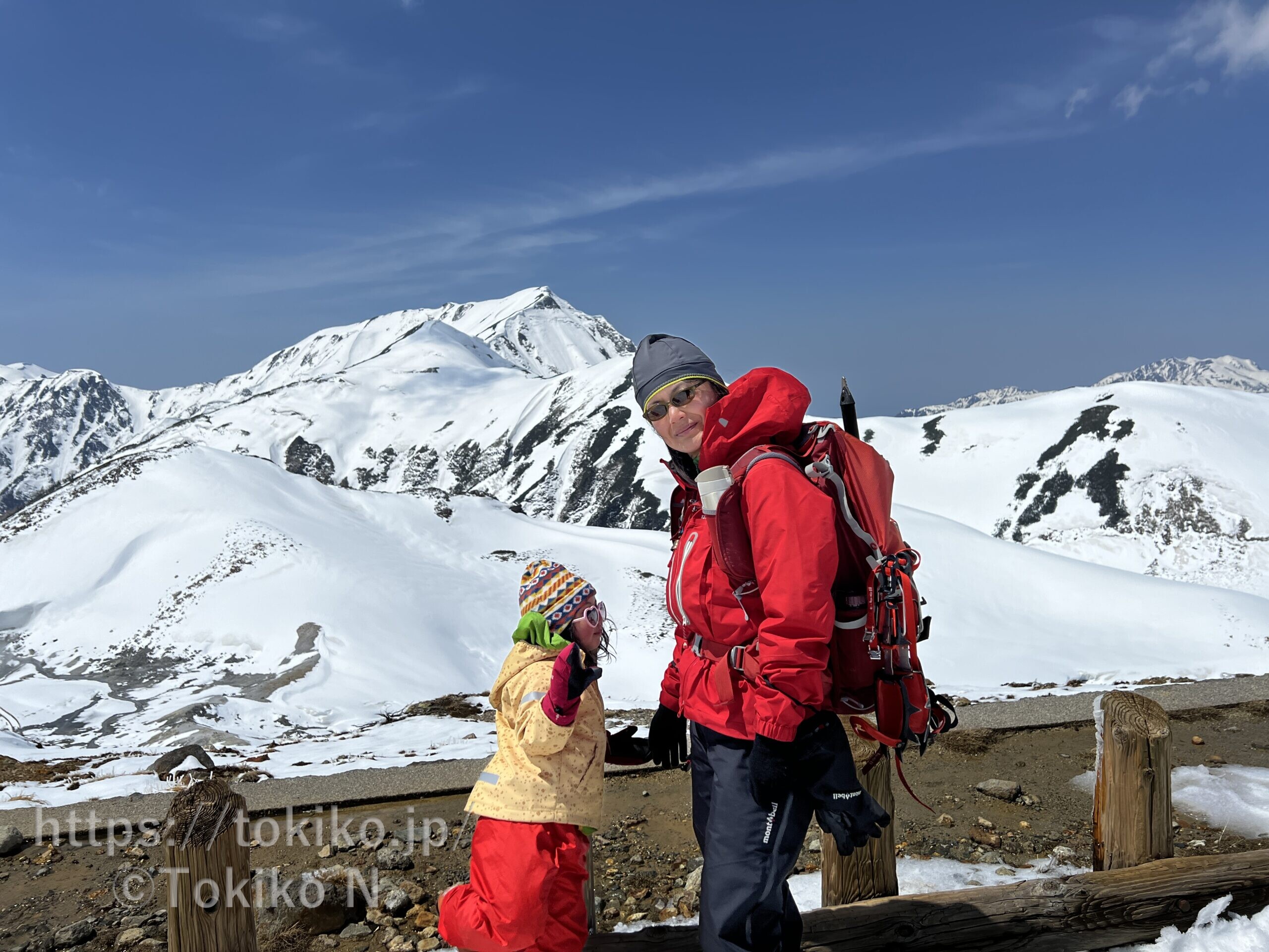 立山 室堂平のみくりが池 雄山登山(一の越敗退) 雪山登山 子連れ登山