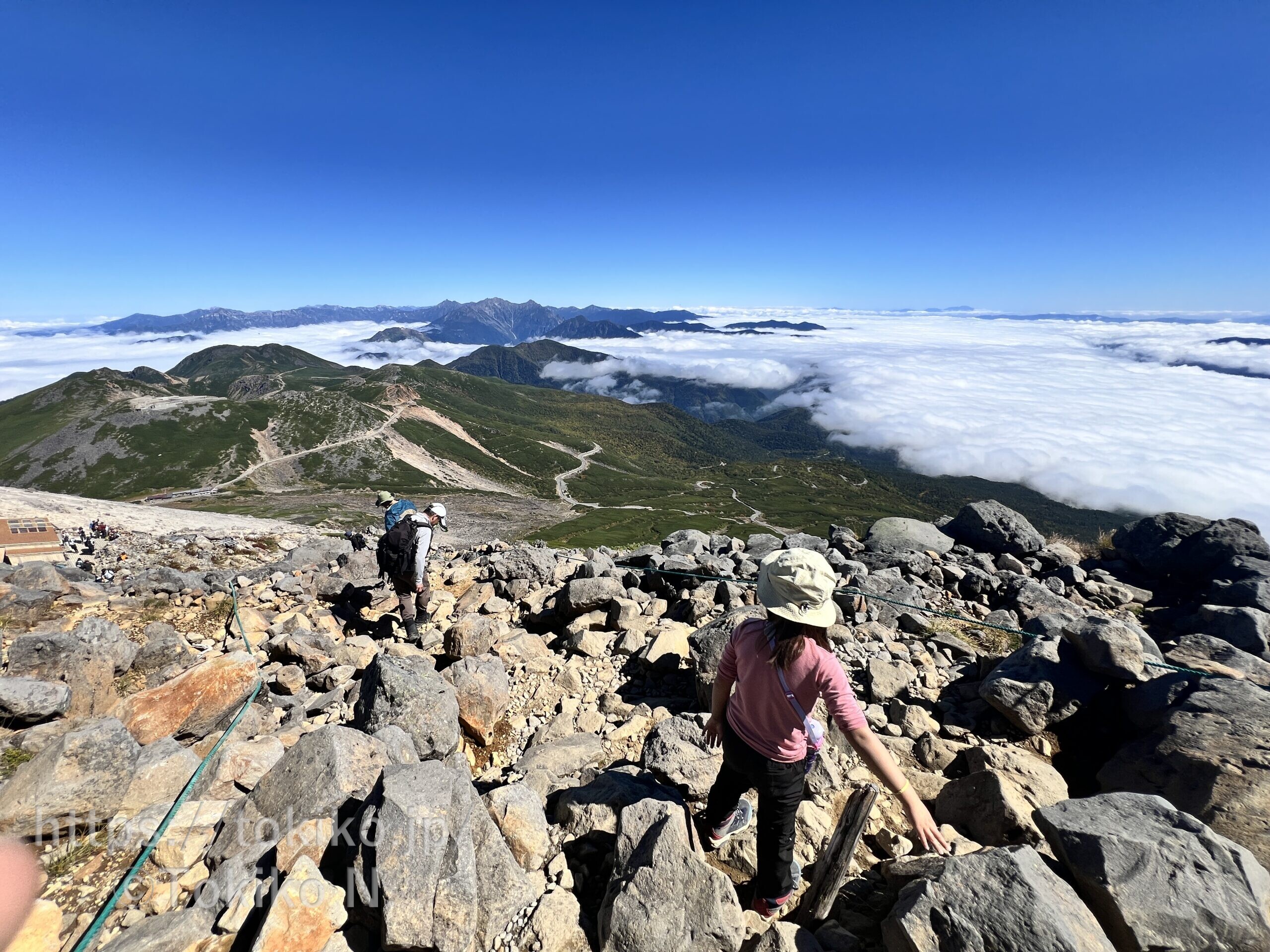 乗鞍岳・剣ヶ峰からの下山　子連れ登山
