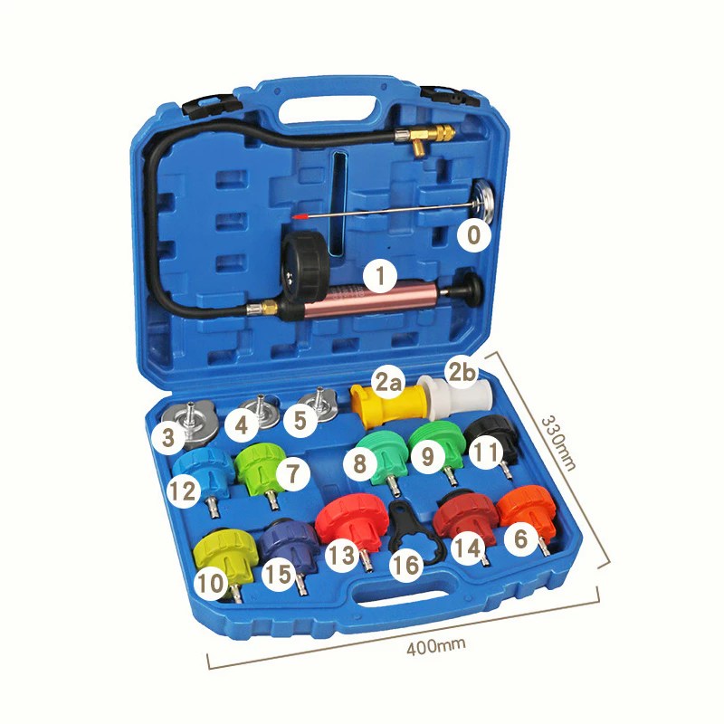 18 Pcs Universal Radiator Pressure Tester Set