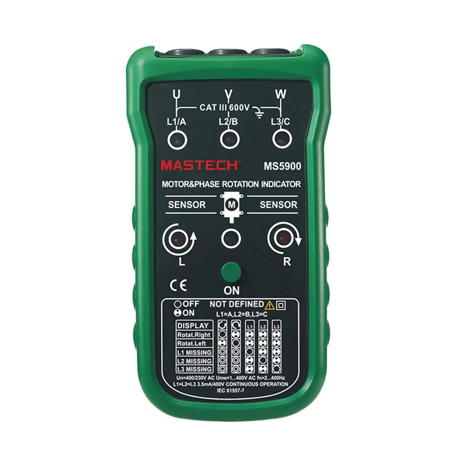 MASTECH MS5900 Three Phase Motor Rotation Indicator