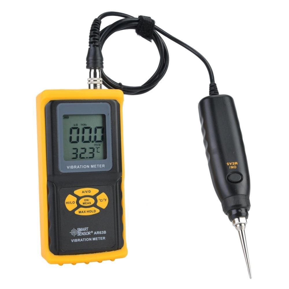 Vibration Meter Smart Sensor AR63B Digital Vibrometer Acceleration, Velocity & Displacement