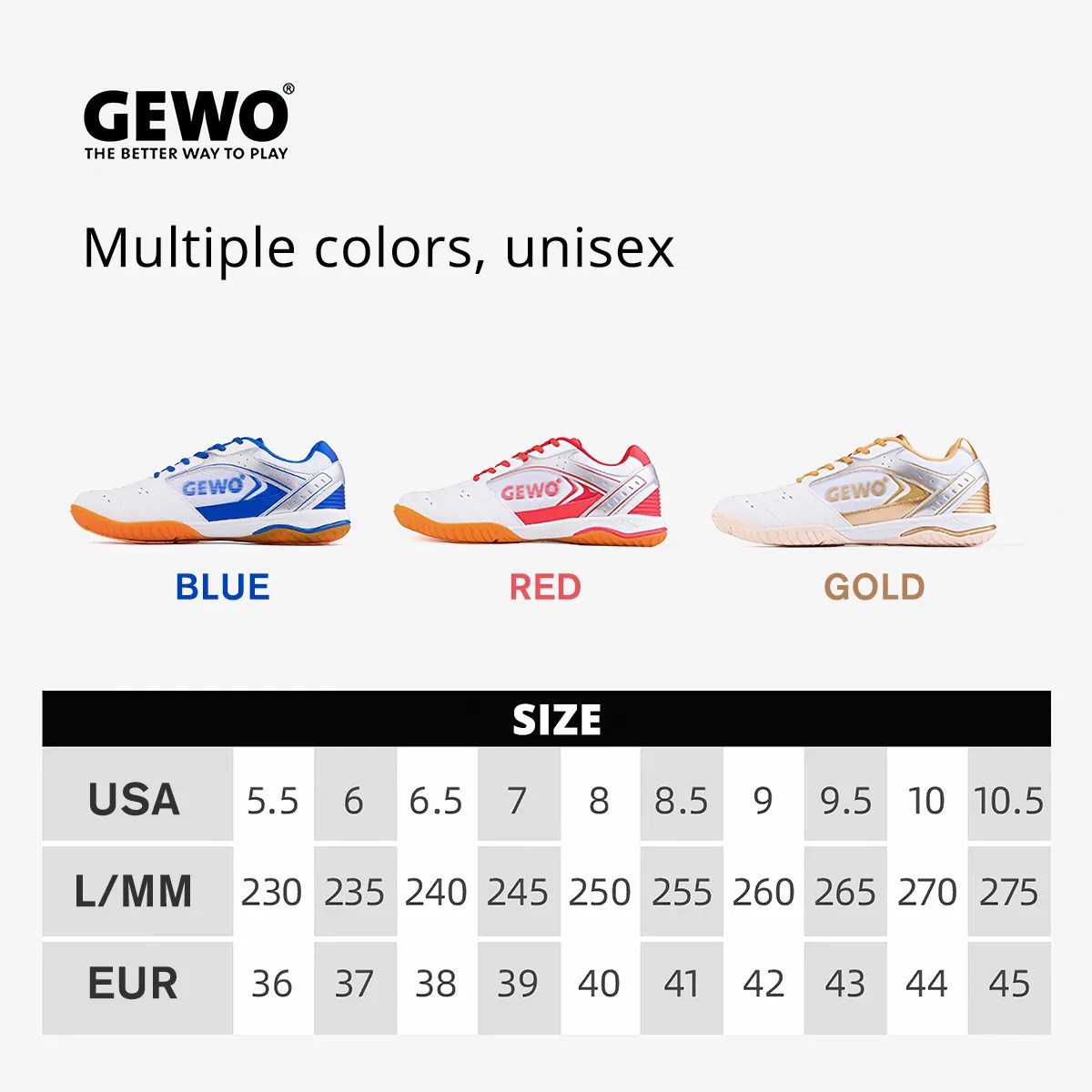GEWO Professional Table Tennis Shoes XN7 - TokSpin.com | Chinese