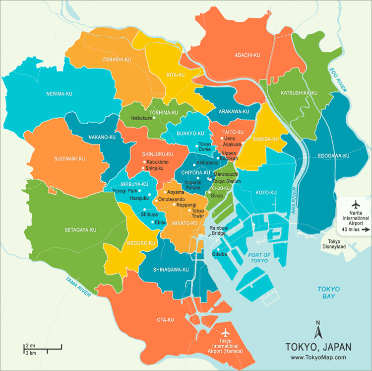 Tokyo Location Map Tokyomap 