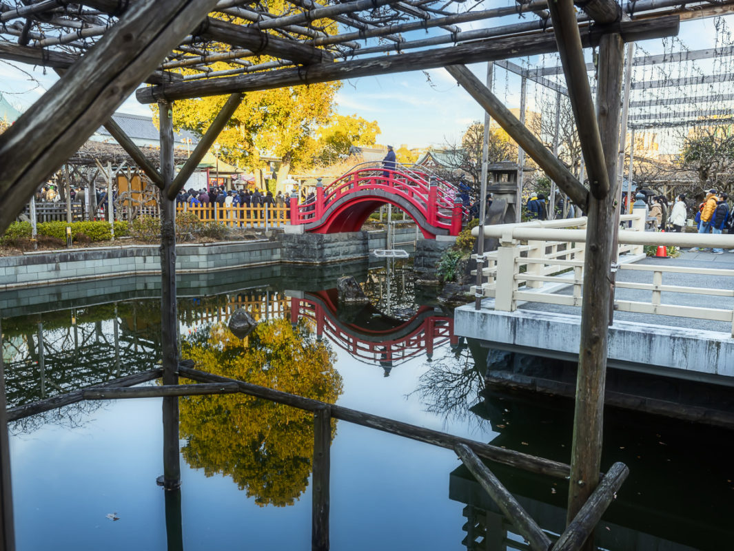 Kameido third red bridge
