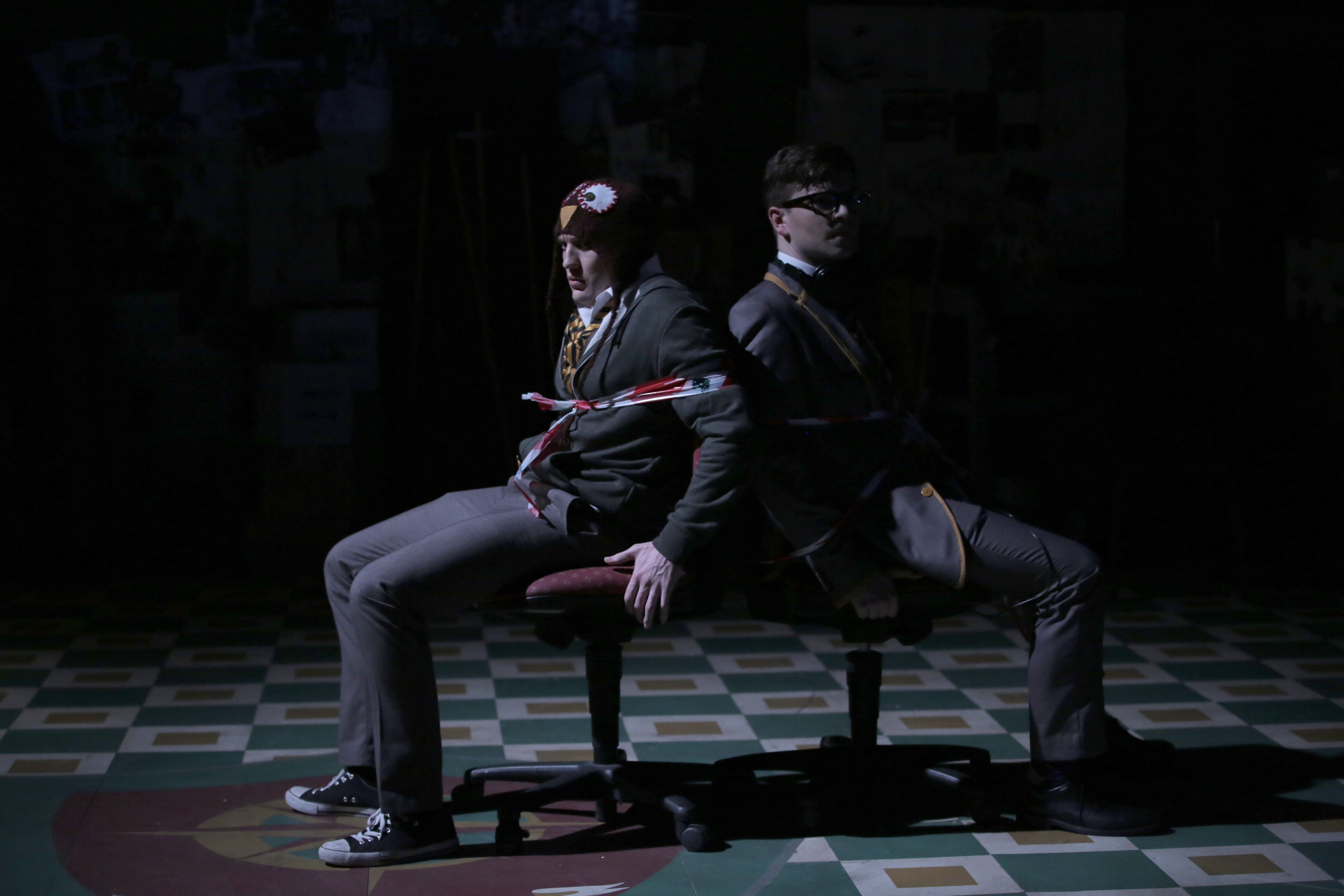 Peter Manning (Papageno) and Andrew Gavin (Tamino) in Die Zauberflöte (The Magic Flute). Photo by Colm Hogan.