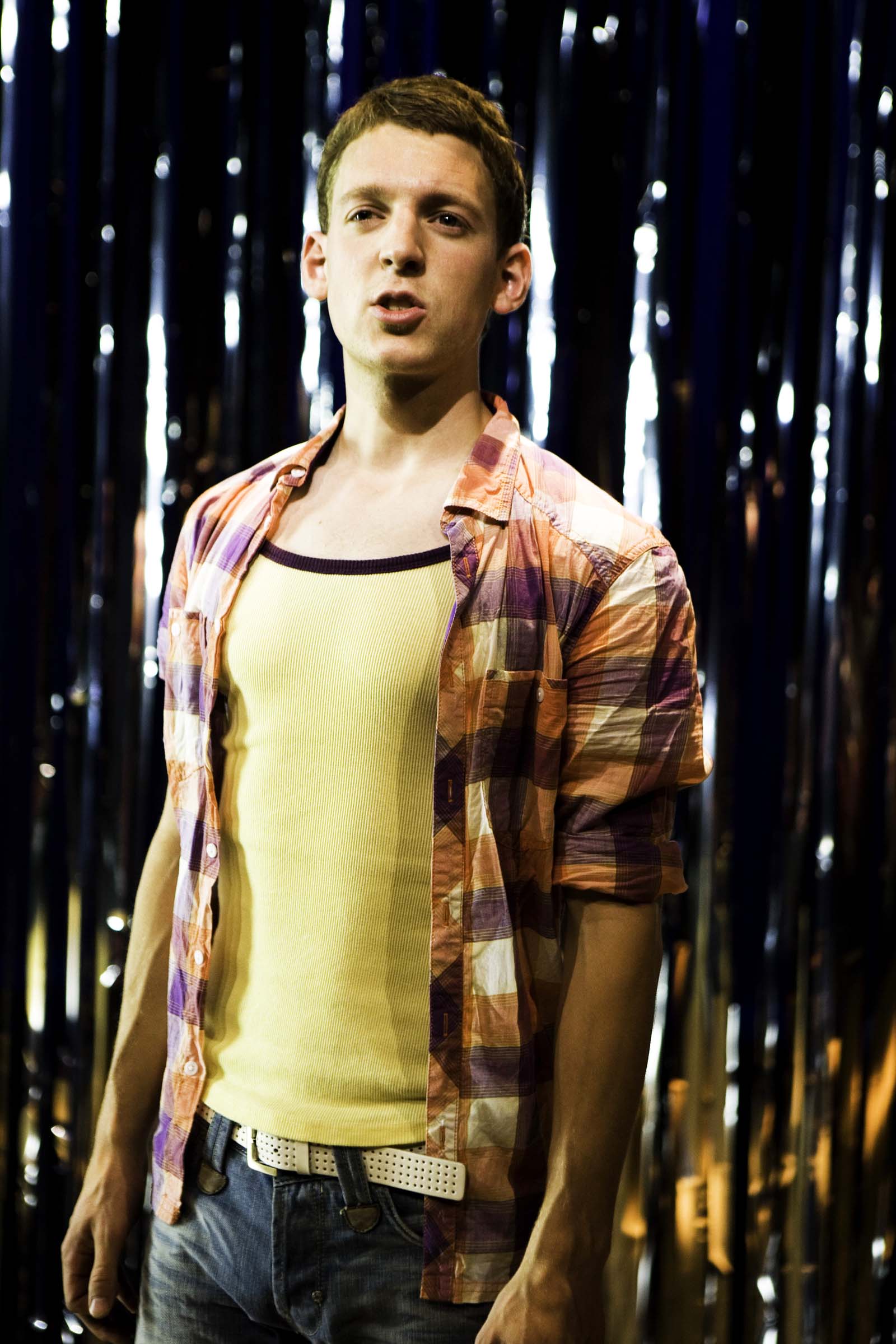 Dylan Kennedy (Seán) in All Over Town. Photo by Fiona Morgan