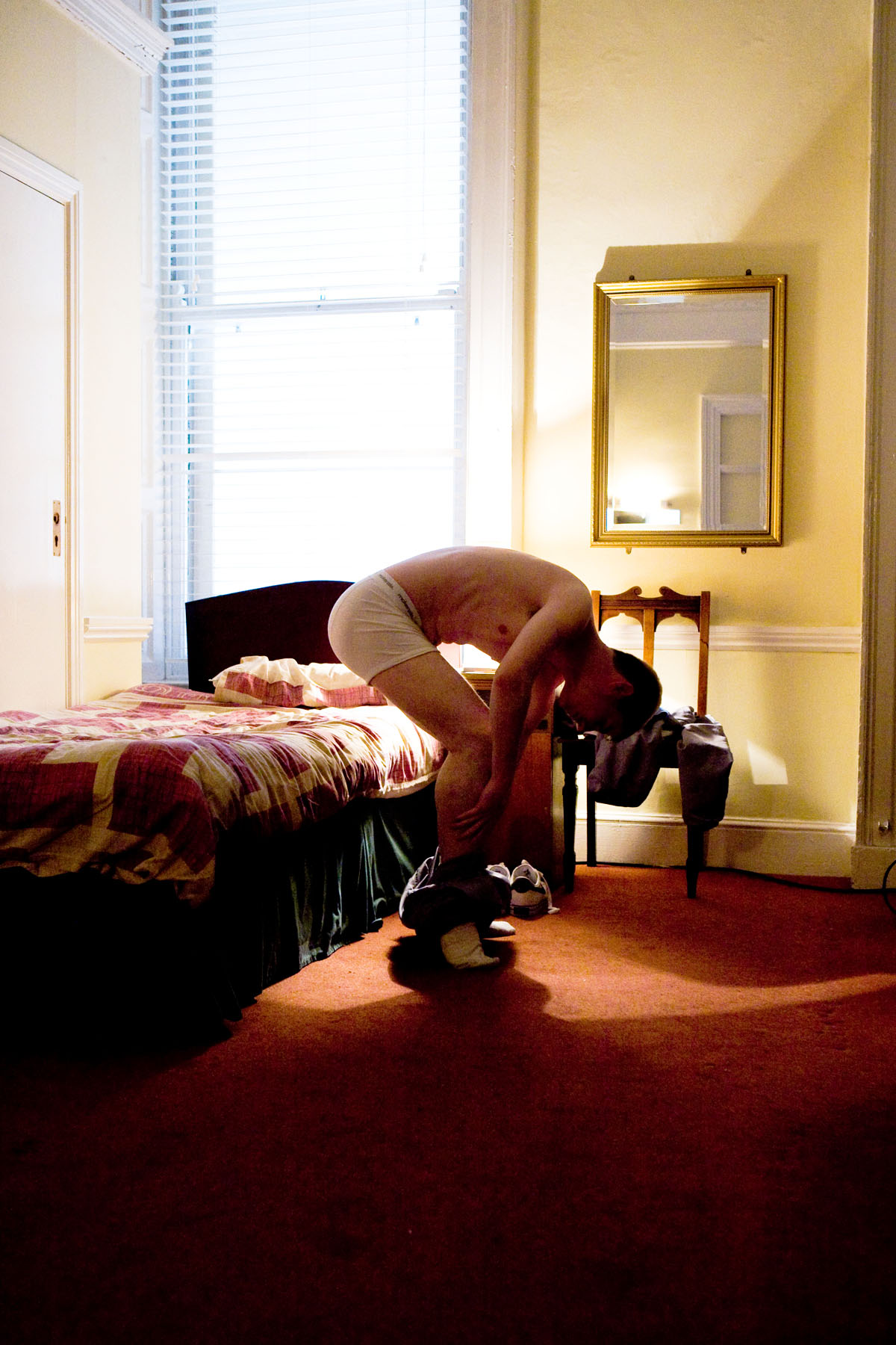 Ciarán McCabe (Younger Man) in Trade. Photo by Fiona Morgan.