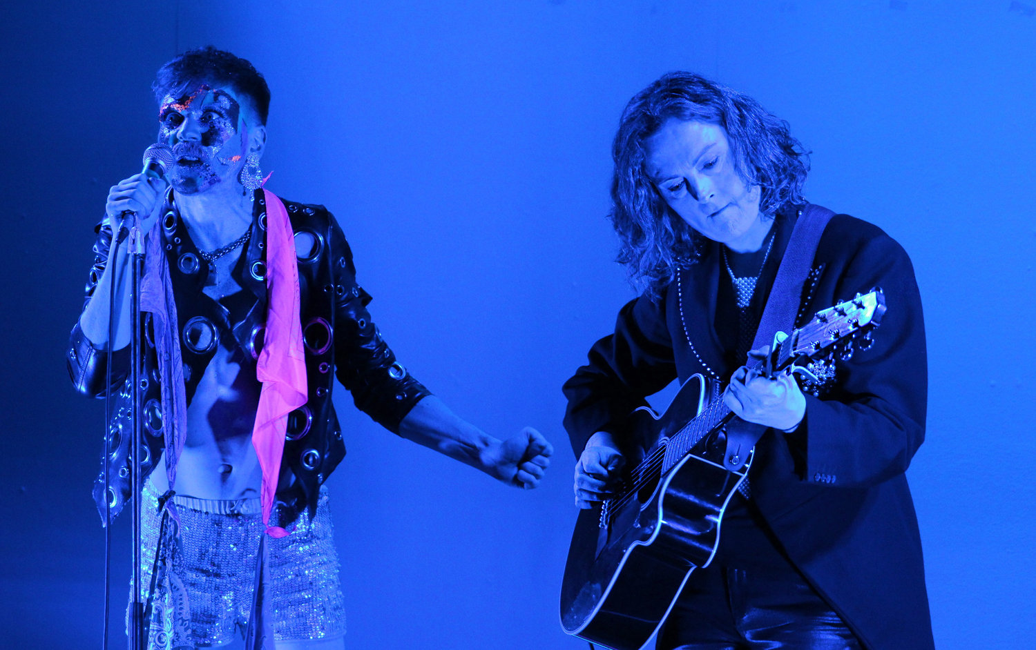 Stephen Quinn (Stefan Fae) and Kiera Gannon (Lady K) in Overfired. Photo by Carla Rogers.