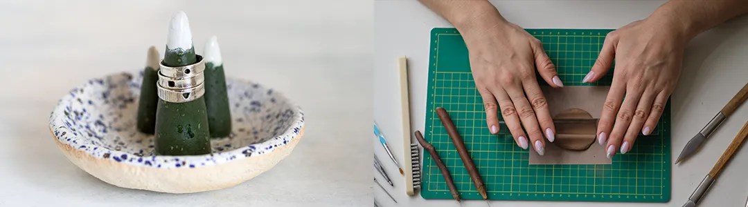 Handcrafted jewelry props - images licensed through Envato Elements.