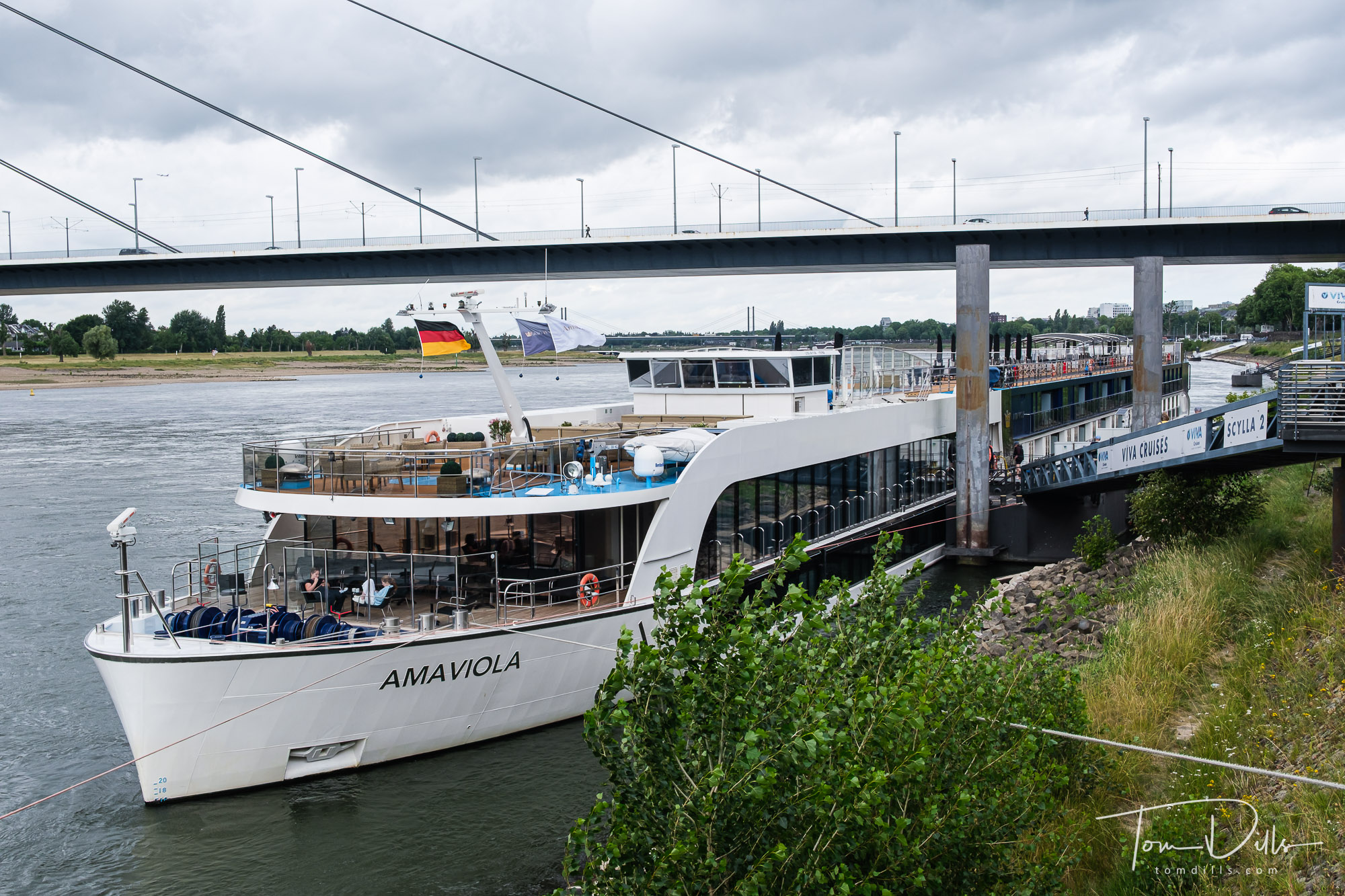 AmaViola docked in Dusseldorf, Germany